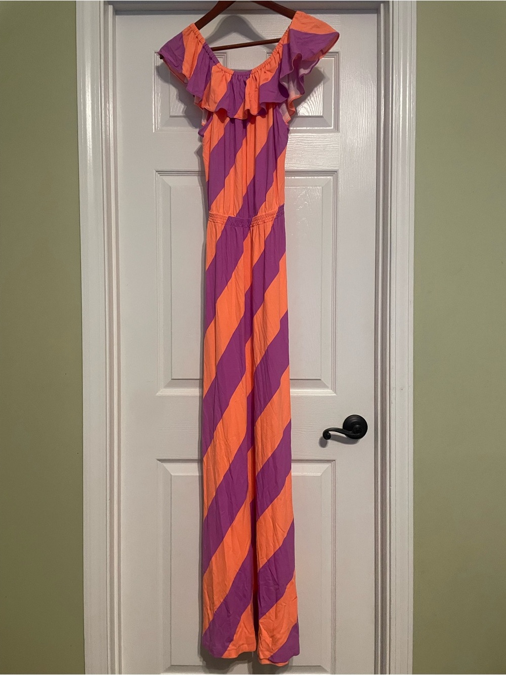 Lilly Pulitzer Marley Striped Orange and Purple Maxi Dress Size XS